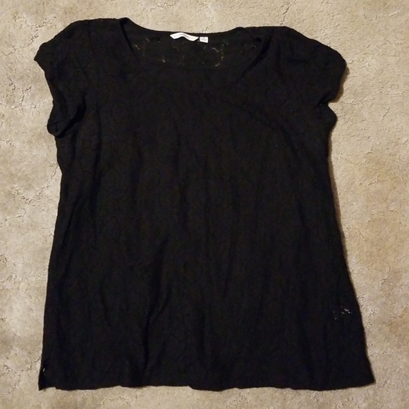 Isaac Mizrahi Tops - Isaac Mizrahi Live Black lace tunic  1x